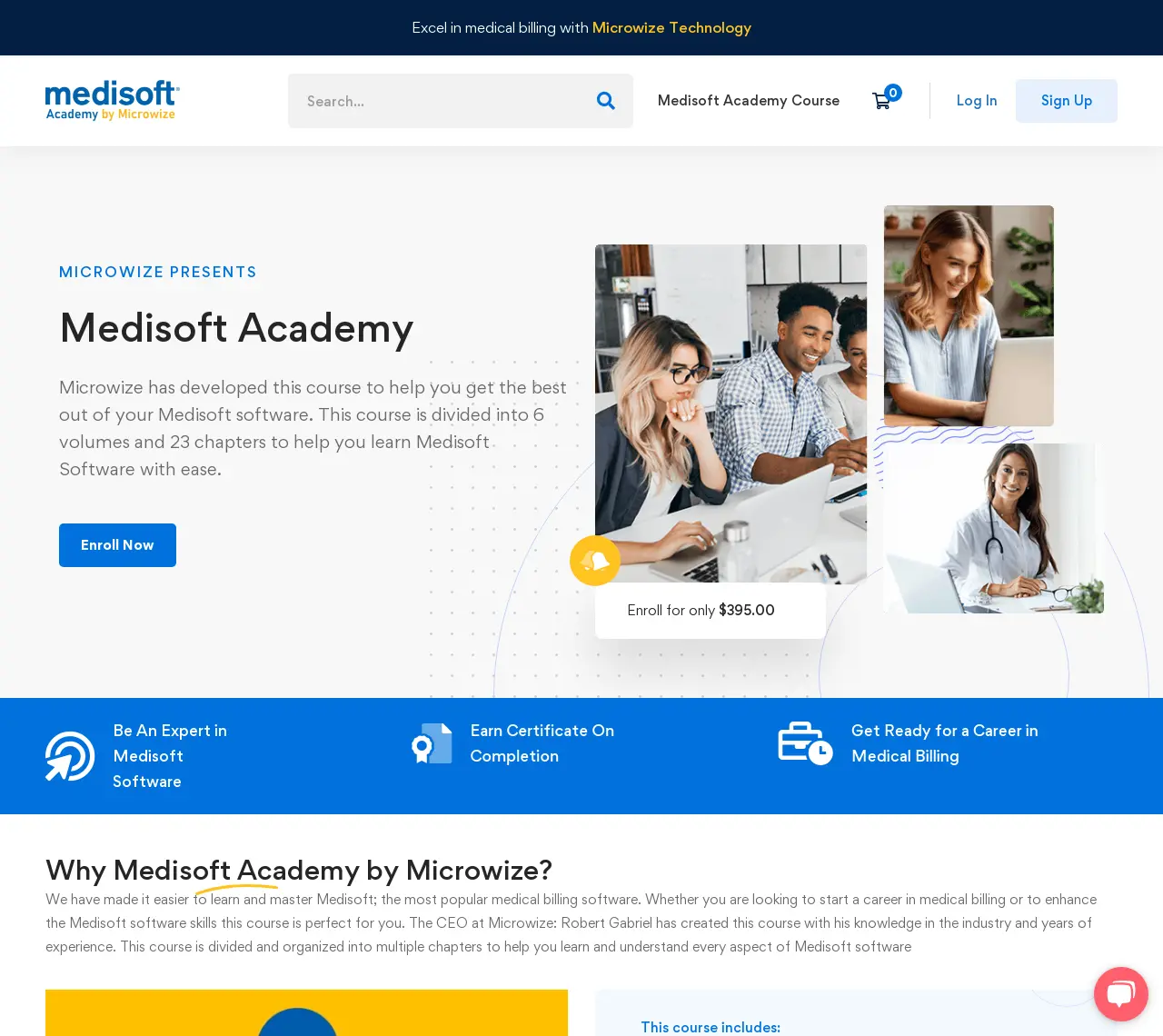 Medisoft Academy Microsite Example